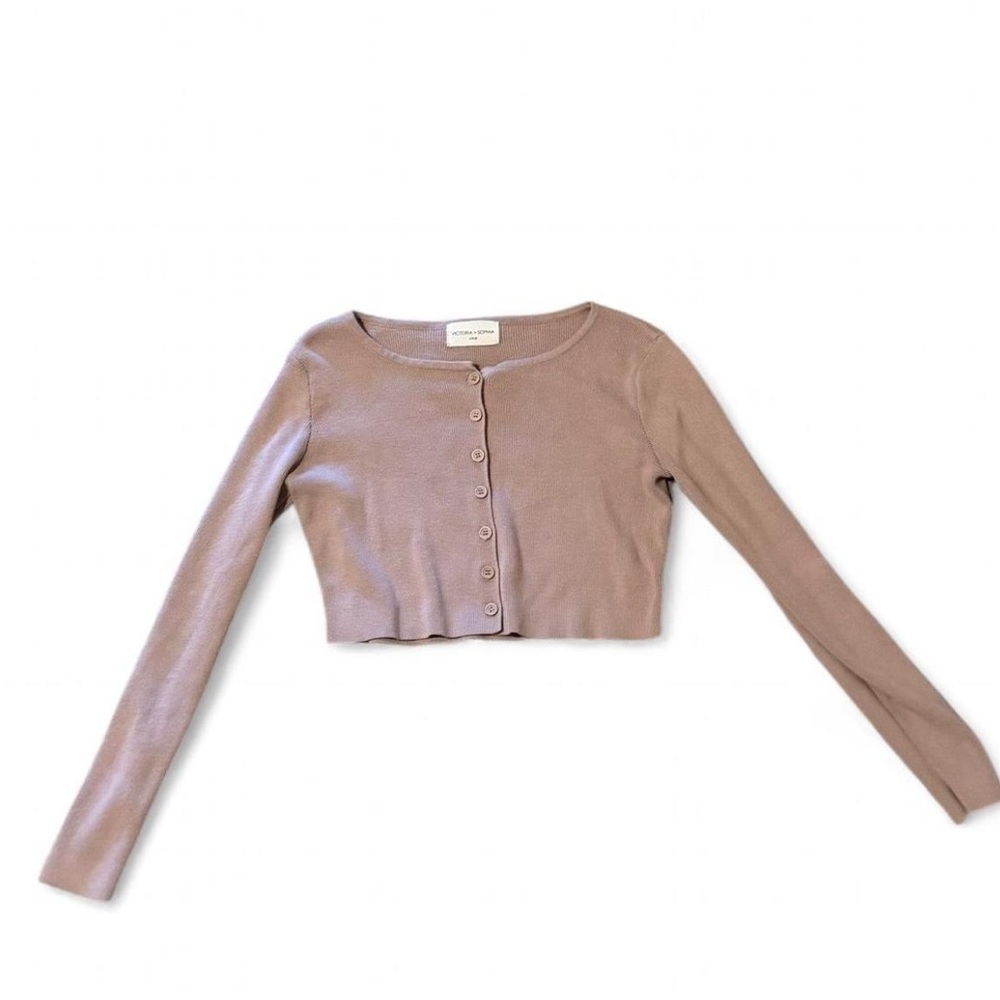 Long sleeve cropped cardigan